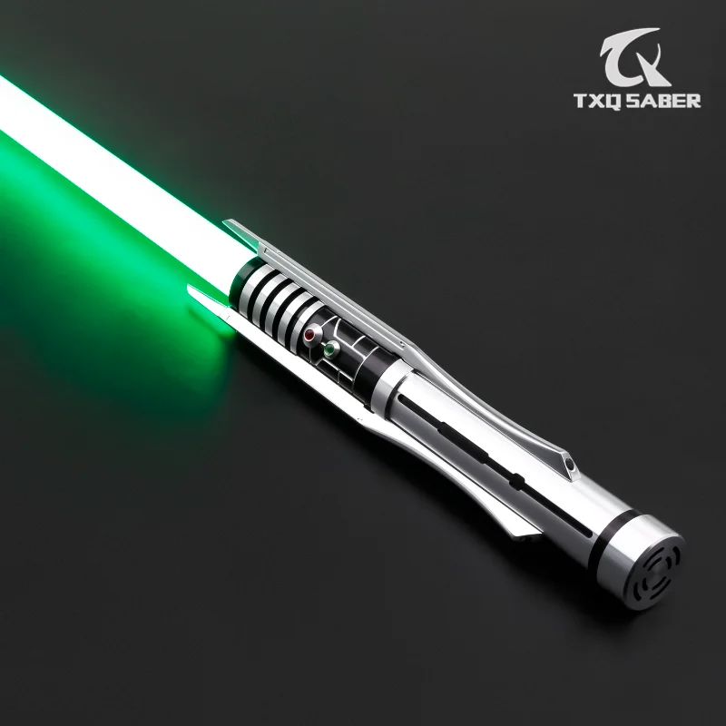 

TXQSABER RVJ Smooth Swing Heavy Dueling NeoPixel Lightsaber Metal Hilt Color Changing Sounds Force Blaster Jedi Laser Sword Toys