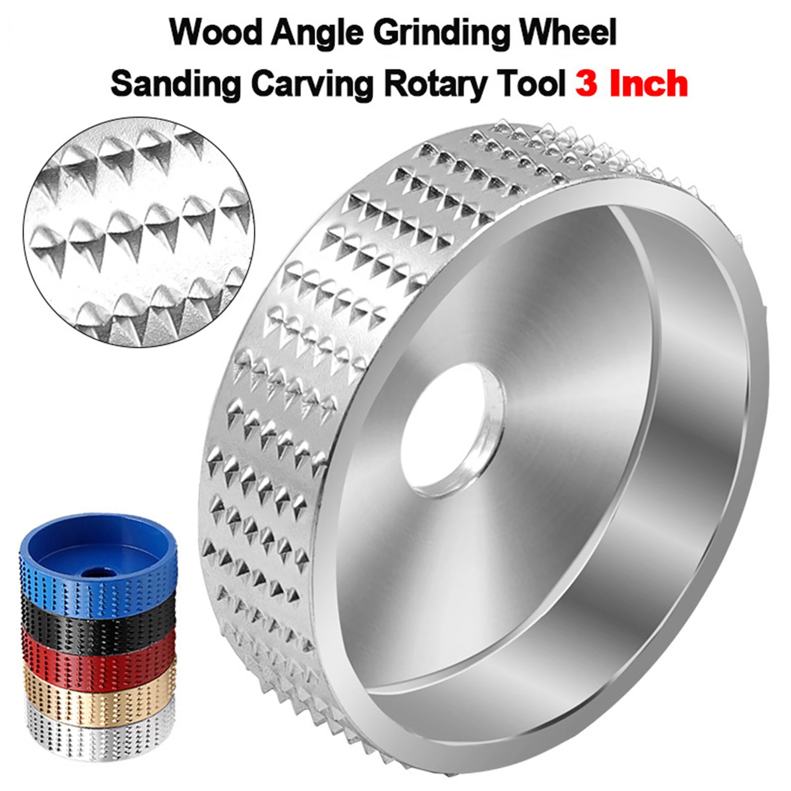 

16MM Bore Woodworking Grinding Wheel Sanding Rotary Tool Round Wood Abrasive Carving Disc Sharpening Polishing for Angle Grinder