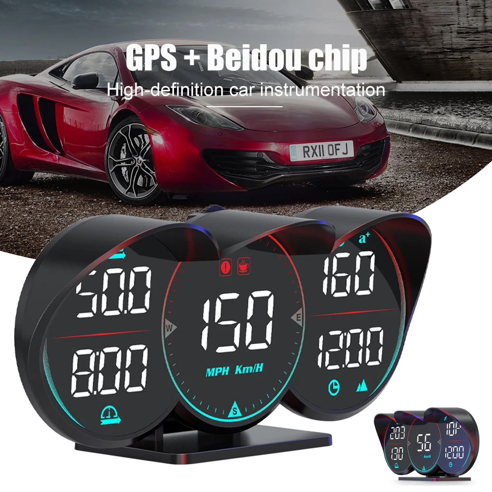 

Universal G17 Car Head Up Display GPS HUD USB Powered Digital Gauge KM/h MPH Speedometer Overspeed Fatigue Driving Alarm Tools