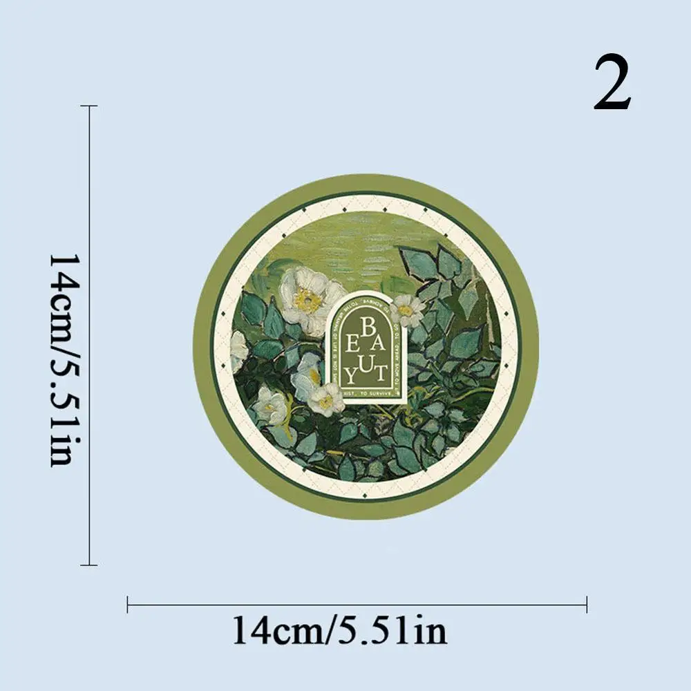

Круглый термостойкий коврик для чашки с цветочным принтом