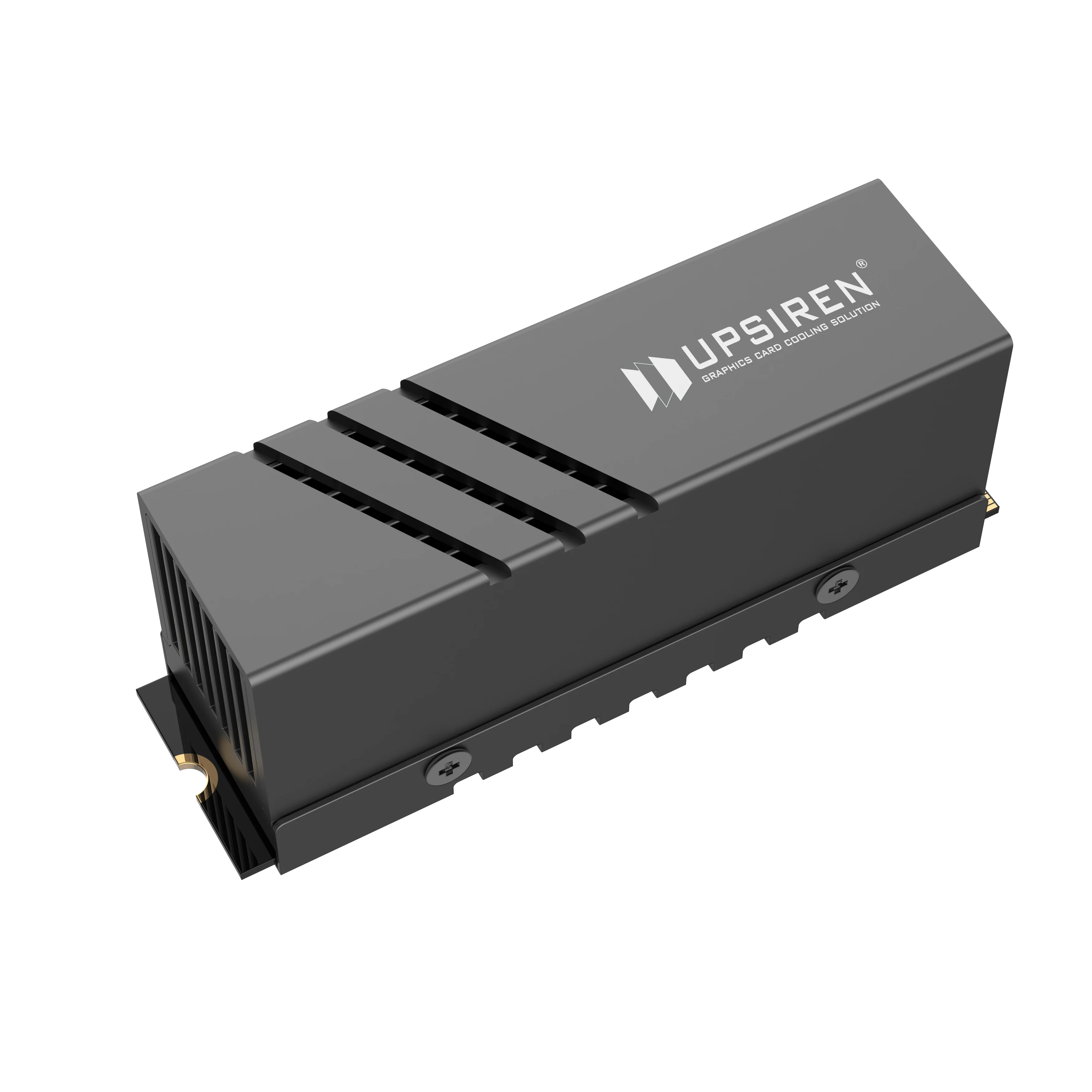 Фото UPSIREN UM-S1 2280 Черный радиатор для SSD/Материал из алюминиевого сплава/Ребра радиатора/Активное охлаждение/Подходит для установки SSD 2280 №4