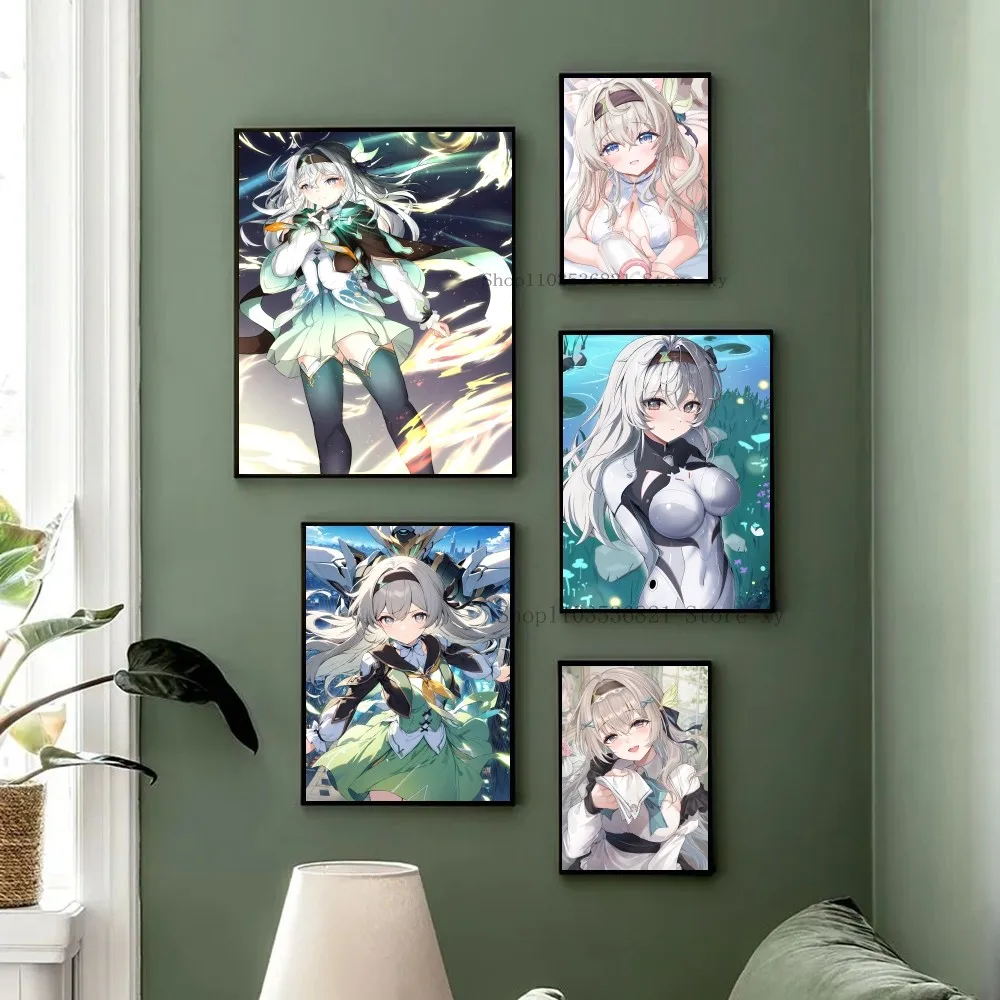 Аниме игра Honkai звезда рельс Светлячок плакат наклейки гостиная спальня вход