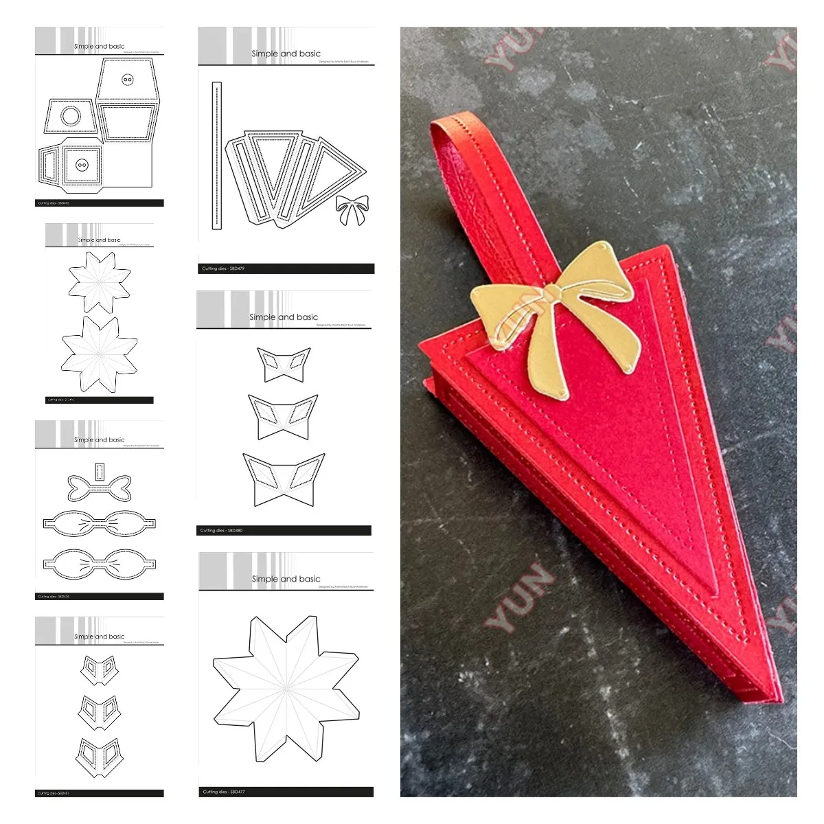 Коробка для сладостей лук подарки Звезда Треугольник Конус Металлические