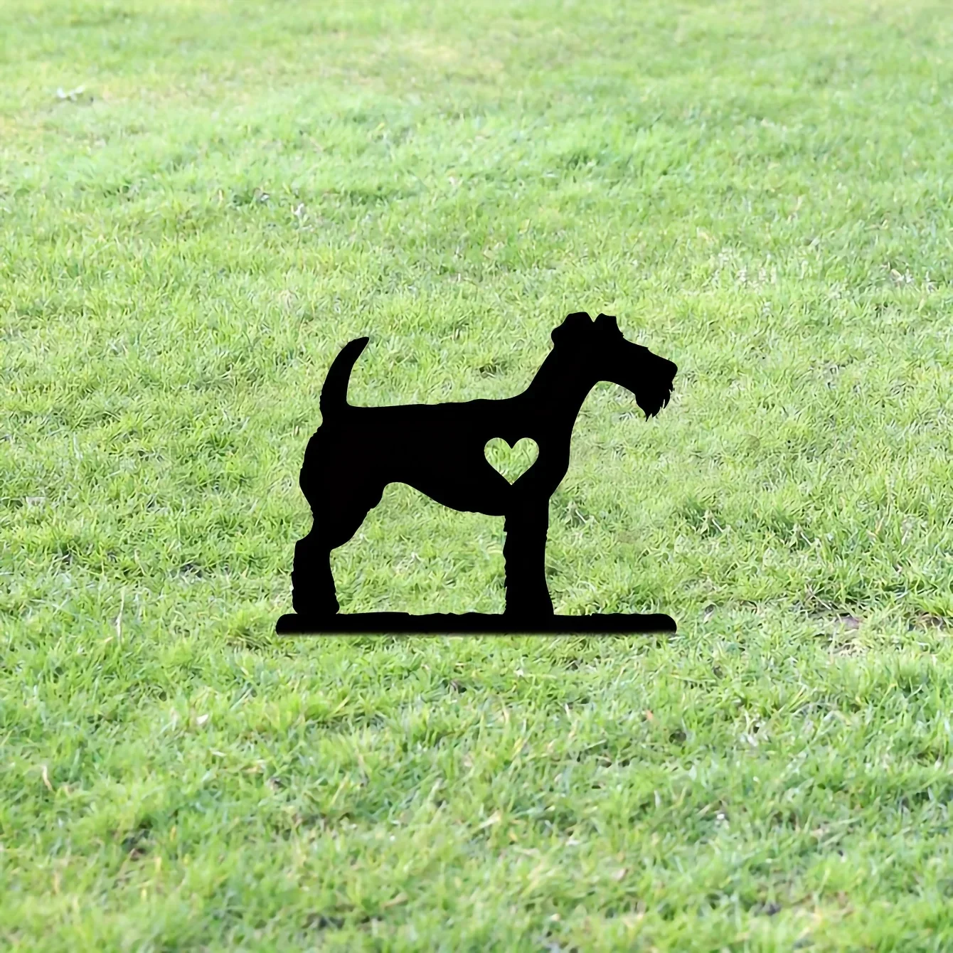 CIFBUY Deco Большой шнауцер Собака Садовый кол Железный художественный силуэт