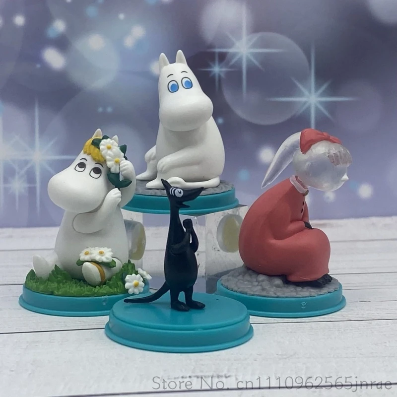 Фото Оригинальная японская коллекционная фигурка Муми-троллей из серии Gashapon Moomin Valley, настольный декор, украшение для дома и офиса, коллекция для взрослых №4