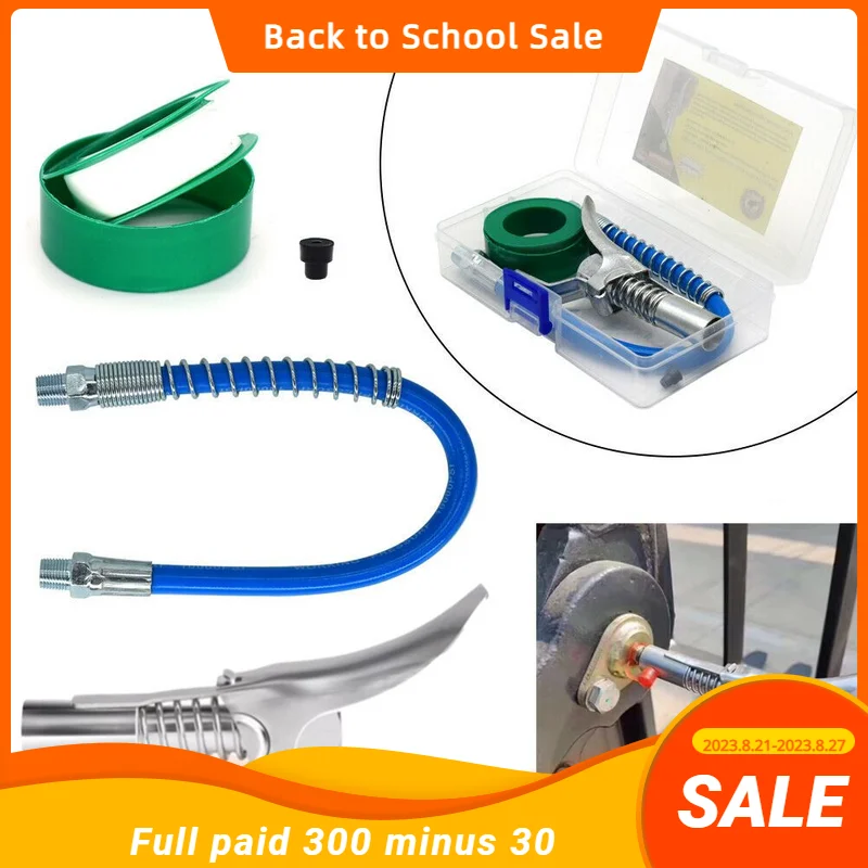 Quick Release Grease Coupler Lock Nozzle Lubricating Tips 10000 PSI Syringe Lubricant Tip Pneumatic Grease Gun Hose Kit