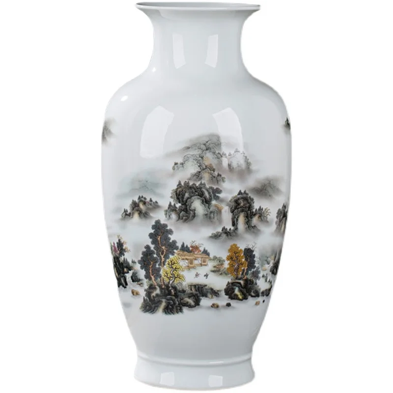 

New Neo-Classical Small Living Room Flower Arrangement Chinese Household TV Cabinet Decorations Crafts Porcelain Bottle