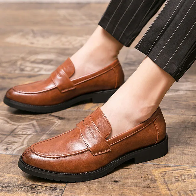 

Lok Fu business casual retro formal leather shoes dress shoes men shoes mens dress shoes wedding shoes shoes