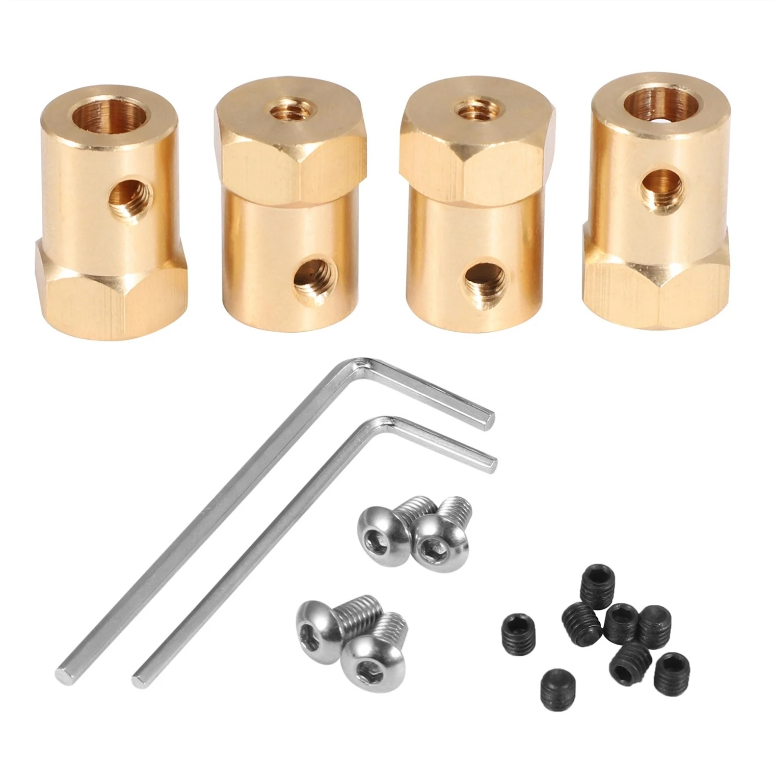 

WPL C14 C24 C34 B14 B24 B16 B36 MN D90 MN99S 5mm to 12mm Brass Combiner Wheel Hub Hex Adapter RC Car Upgrades Parts Accessories