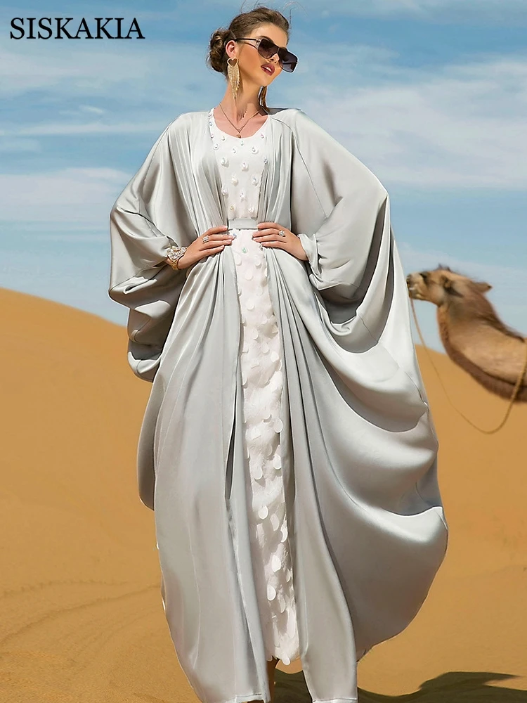 Абая для женщин Дубай 2022 алмаз комплект из двух частей платье Abaya Arabe Robe Femme Musulmane Caftan Marocain арабский Jalabiya