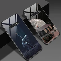 astronaut fundas case for samsung galaxy s10 s9 s8 plus s10e 5g note 20 ultra 10 lite 9 s22 s21 s20 fe tempered glass cover