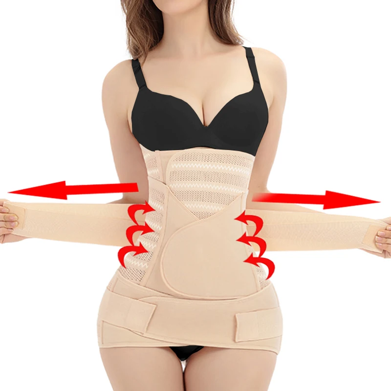 Corset 3 in 1 Postpartum Belly Band Pregnant Women Tummy Belly Pelvis Belt Wrap Waist Trainer Recovery Bandage Strap Body Shaper