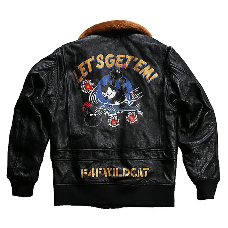 Мужская Черная весенняя куртка G1 пальто в стиле милитари из натуральной овечьей