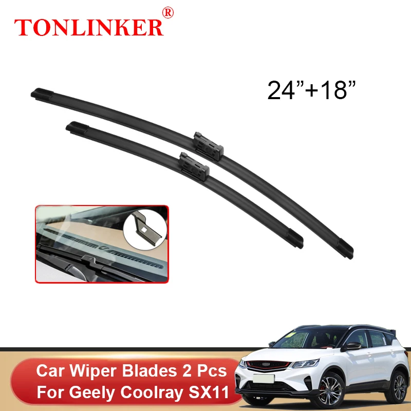 

TONLINKER Car Wiper Blades For Geely Coolray SX11 2020 2021 2022 Car Accessories Front Windscreen Wiper Blade Brushes Cutter