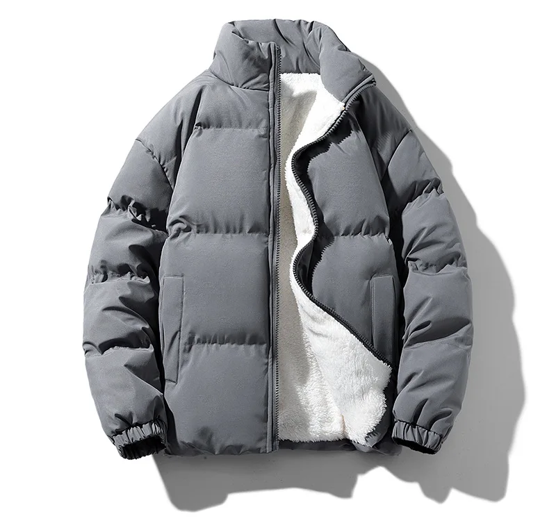 

Boys Cotton Padded Parka Plus Size Thick Warm Autumn Winter Men Grey White Puffy Parkas Streetwear Outerwear Overcoat 7xl 8xl