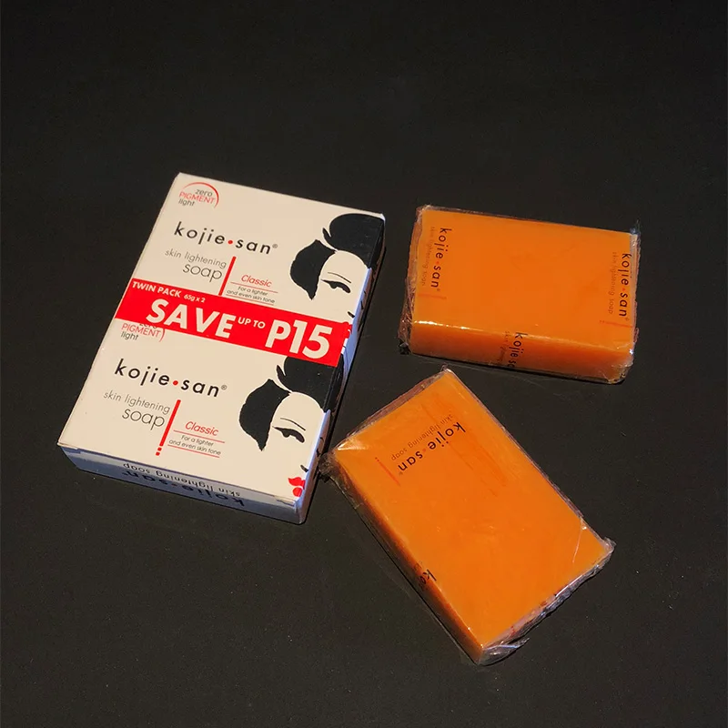 

New 2x 65g (one Box) Kojie San Bleaching Kojic Acid Glycerin Soaps Skin Brigthening Lightening Soap Bleaching Oil for Dark Skin