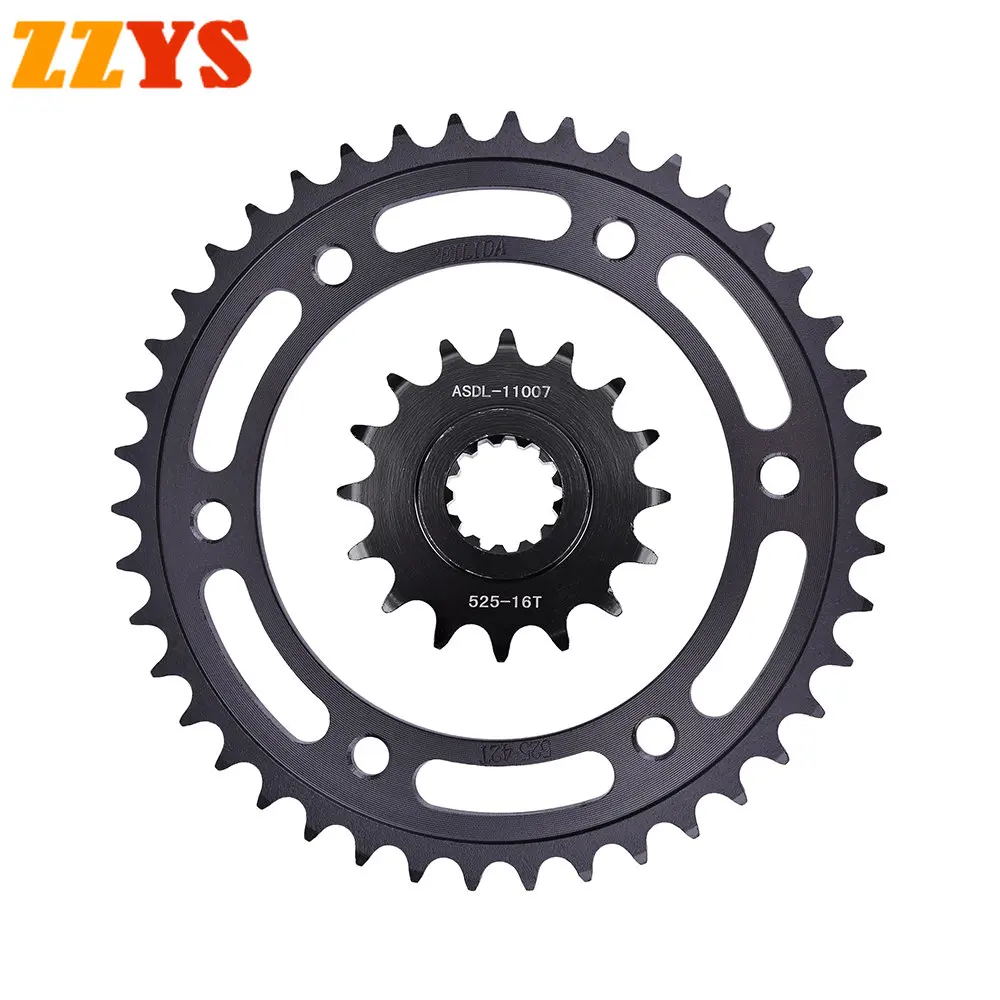 

525 16T 42T Tooth Front Rear Sprocket Gear Wheel Cam for Honda CBR1000RR Fireblade SC57 2006-2007 CBR1000 CBR 1000 RR 2008-2016