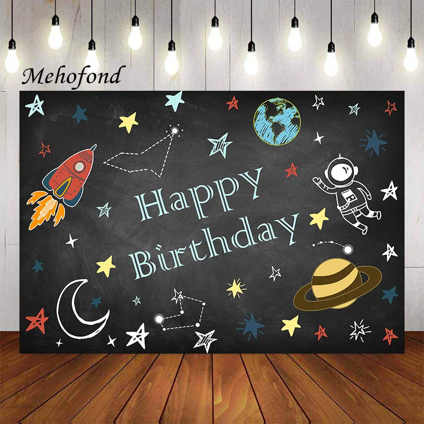 

Фотофон Mehofond Вселенная планета галактика день рождения Космос ракета астронавт Декор фон фотостудия