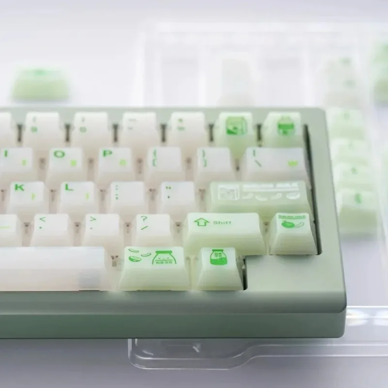 Фото Колпачки для клавиш SOULCAT Hami Melon Milk Design, профиль Cherry, оригинальная заводская высота, глянцевые полупрозрачные, аксессуары для ПК, подарки №3