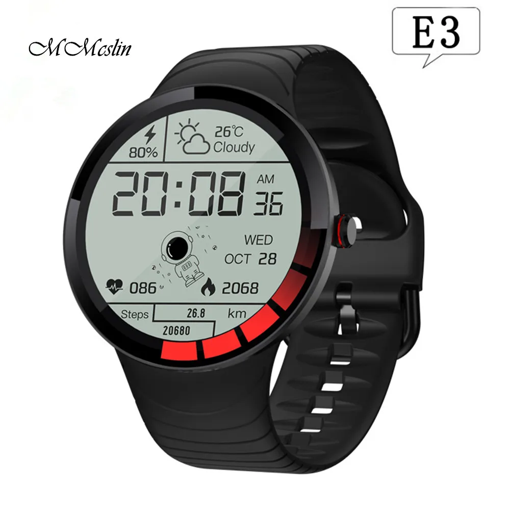 E3 Elegant Smart Watch Women Free Shipping IP68 Waterproof Full Touch Screen Heart Rate Blood Pressure Tracker Smartwatch Man