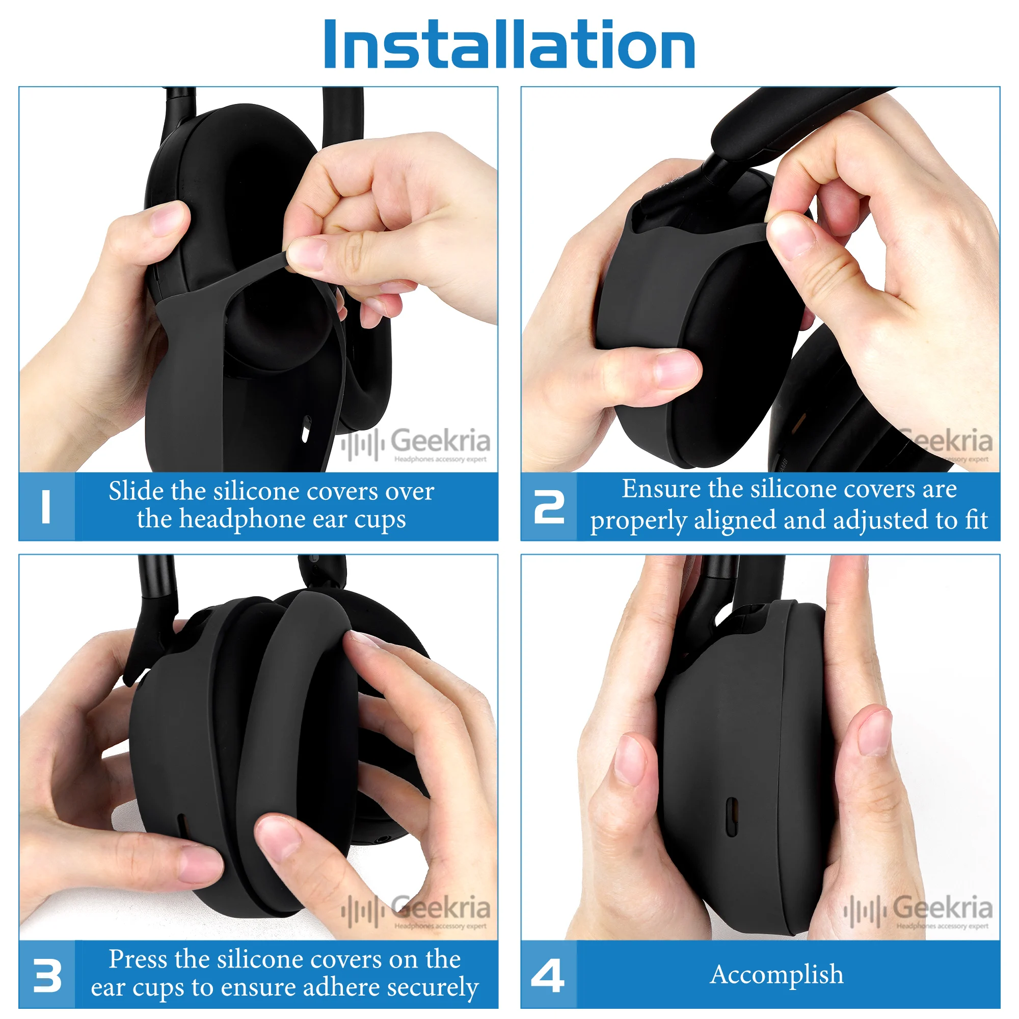 Силиконовый чехол для наушников Geekria совместимый с беспроводными наушниками Sony