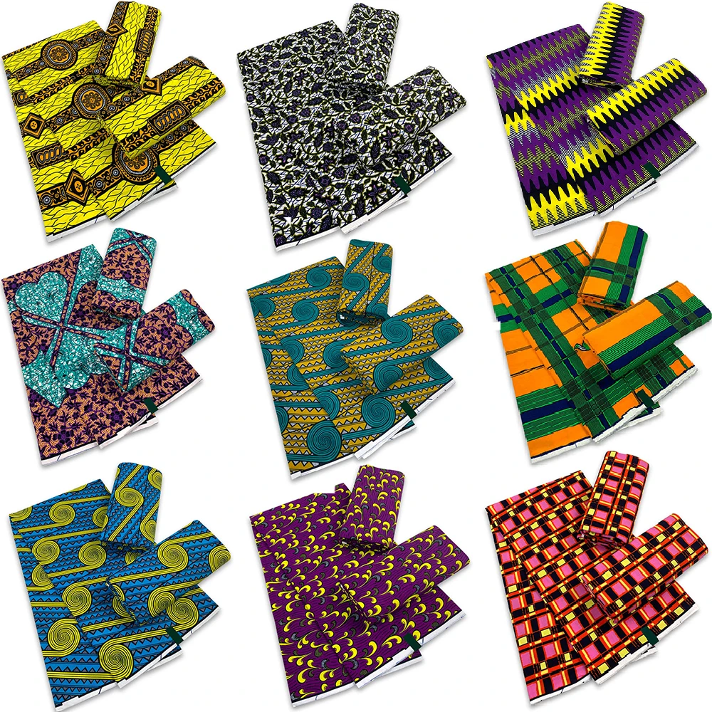 

Original African Wax Fabric 100% Cotton Veritable Wax Ankara Block Prints Batik Hollandaise Fabric Dutch Pagne 6yards For Sewing