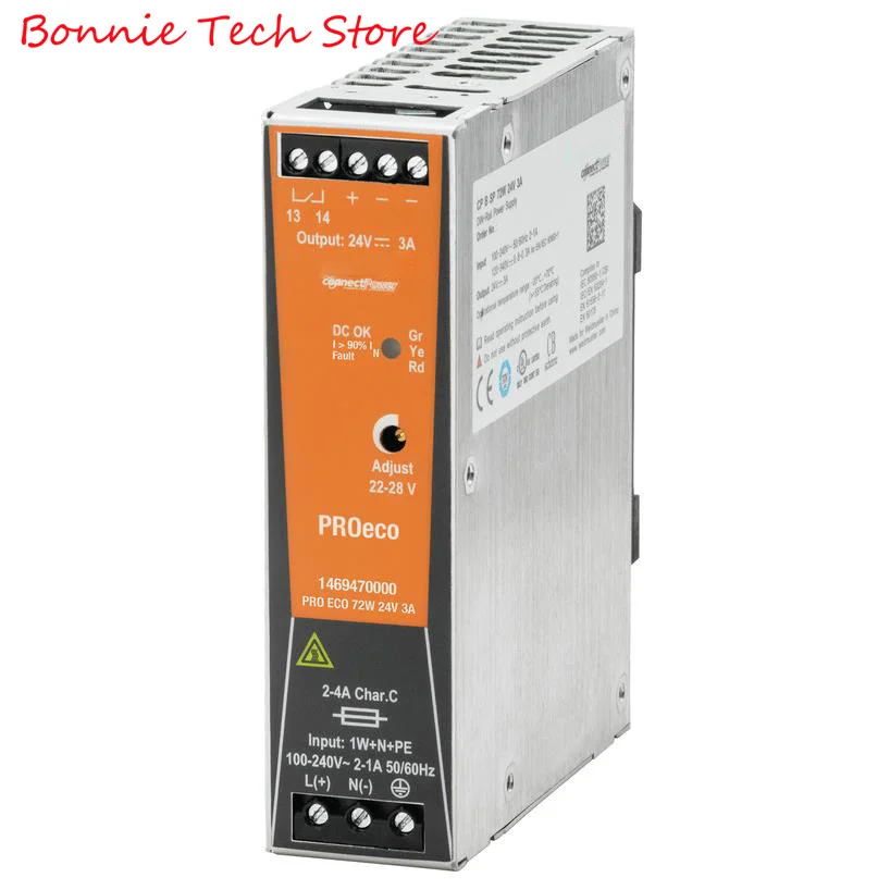 1469470000 для Weidmuller PRO ECO 72 Вт 24 В 3 А, блок питания с переключателем, 24 В 1469470000 для Weidmuller PRO ECO 72 Вт 24 В 3 А, блок питания с переключателем, 24 В