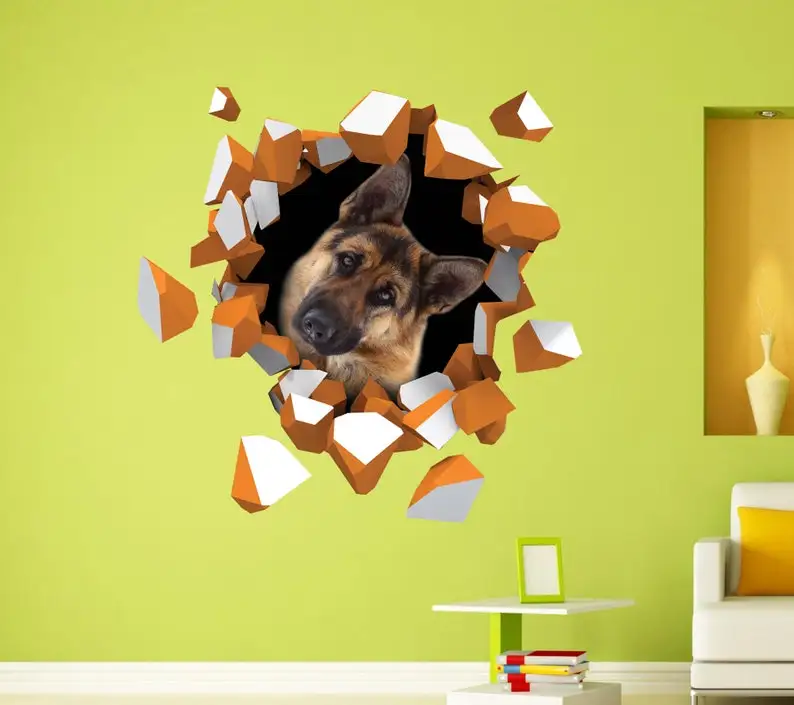 

German Shepherd wall decal, Dog wall decal, German Shepherd decal