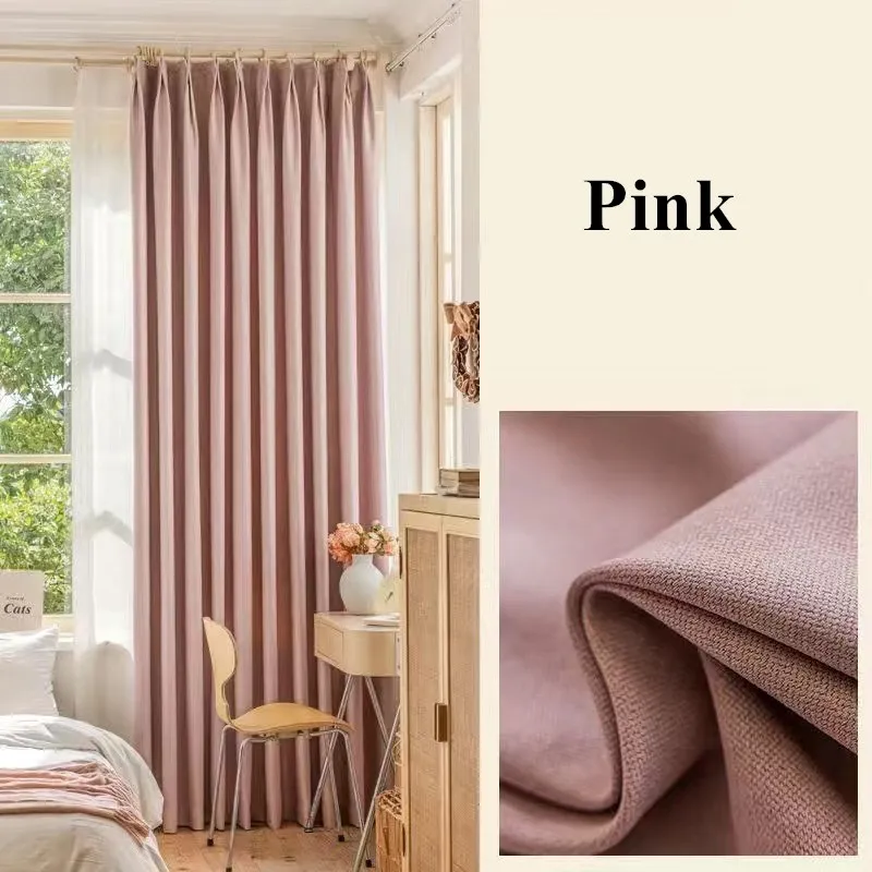 Byetee плотные шторы из полиэстера бежевые 1 панель