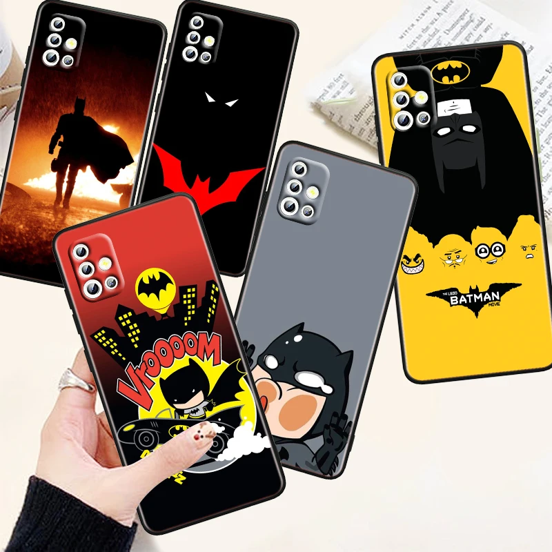 

Cartoon Cool Batman Heroes Phone Case For Samsung A73 A72 A71 A54 A53 A52 A51 A42 A33 A32 A23 A22 A21S A13 A04 A03 5G Black