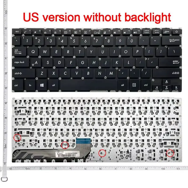 Клавиатура для ноутбука ASUS UX430 UX430U UX430UA UX430UQ UX305UAB американская английская черная
