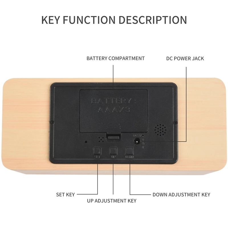 Деревянный Будильник с беспроводной зарядной подставкой Qi совместим Iphone Samsung
