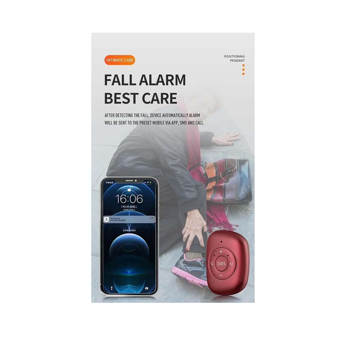 4G беспроводной портативный персональный мини-GPS-трекер с подвеской