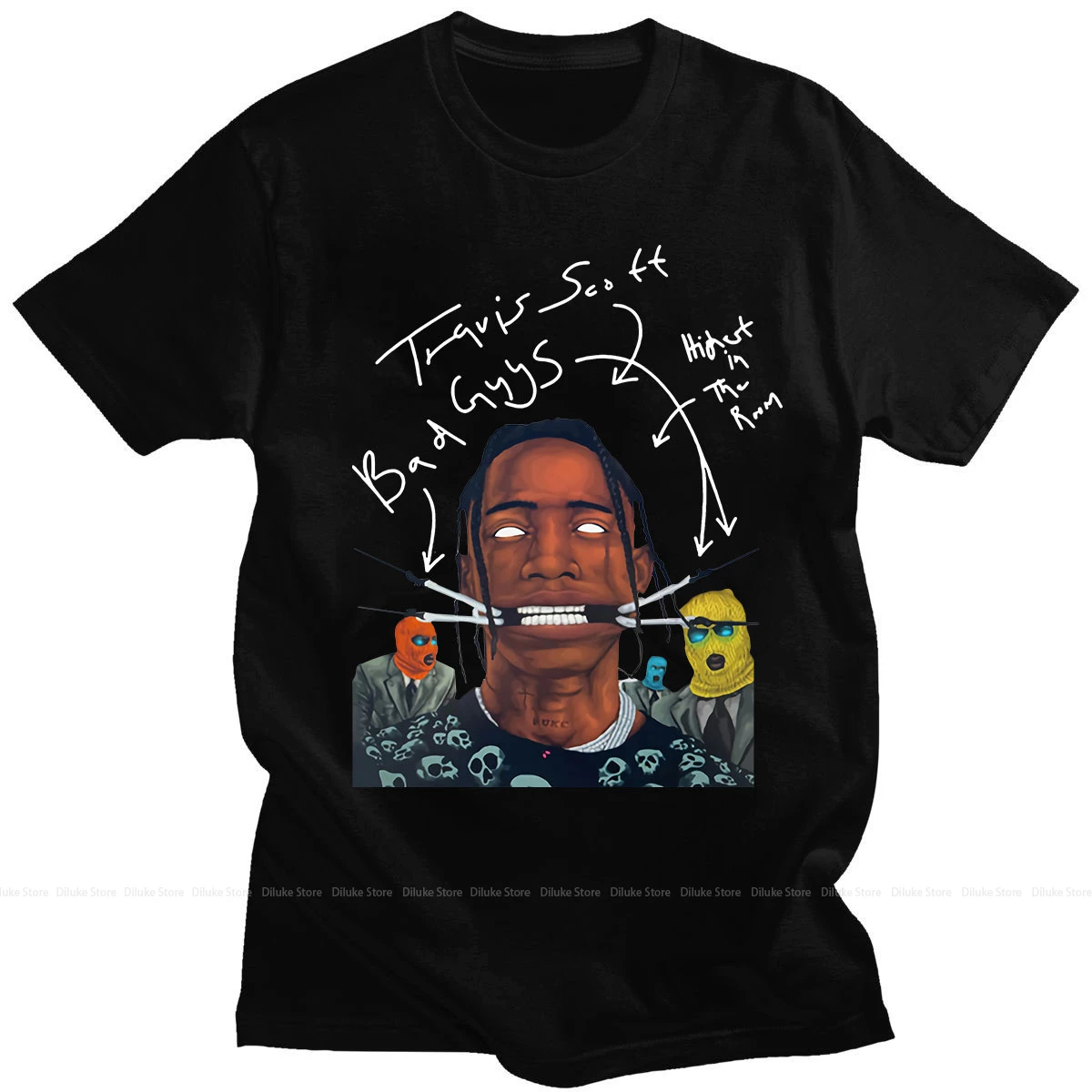 

Travis Scott AstroWorld Tour Oversized T Shirt Men Women Letter Print T Shirts Hip Hop Streetwear Kanye West ASTROWORLD Tshirt