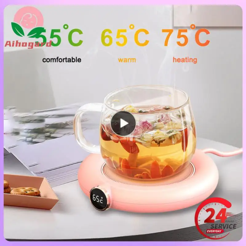 

New Coffee Mug Cup Warmer For Milk Tea Pot Electric Heating Plate High Temperature 70 Degree Celsius For Home Office Desk Use