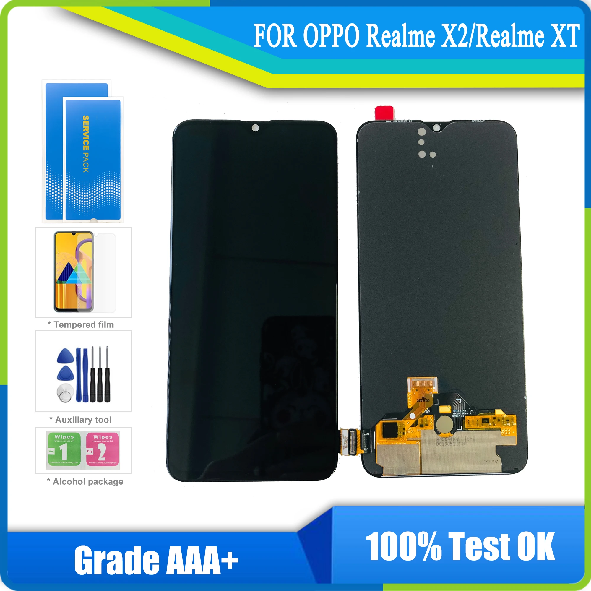 

6,4 "оригинальный Supor Amoled новый для Oppo Realme X2 RMX1991 ЖК-экран + сенсорная панель дигитайзер для Oppo Real XT RMX1921