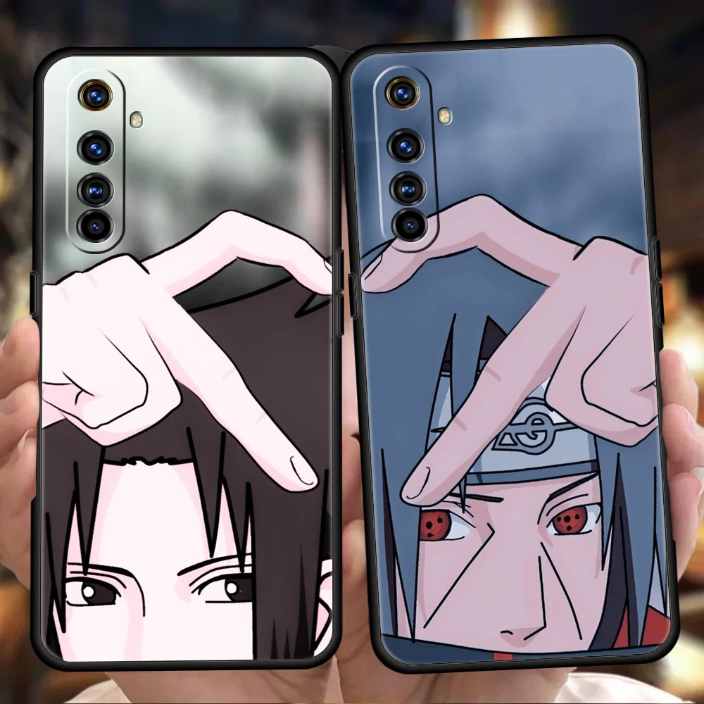 

Anime Naruto Finger Heart Silicon TPU For Realme 8i 9i 9 Pro Plus GT2 Pro C3 6 7 8 Pro C21 C11 C25 Pro 5G Shockproof Phone Cover