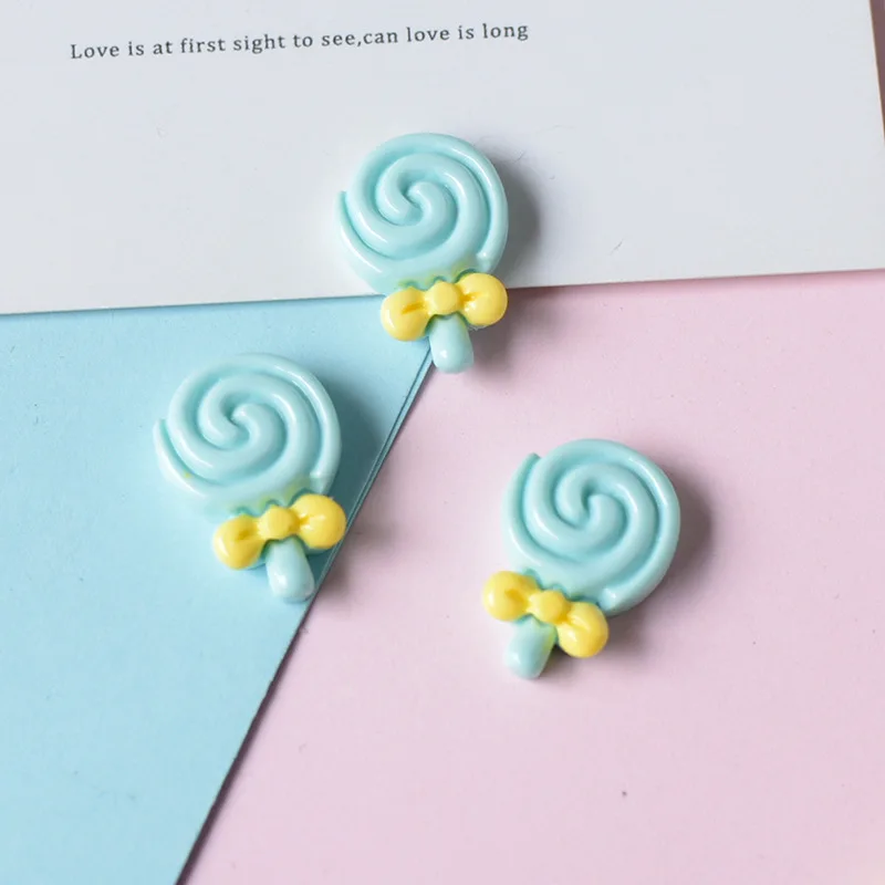 20 шт. новые милые миниатюрные Мультяшные разноцветные леденцы из смолы для