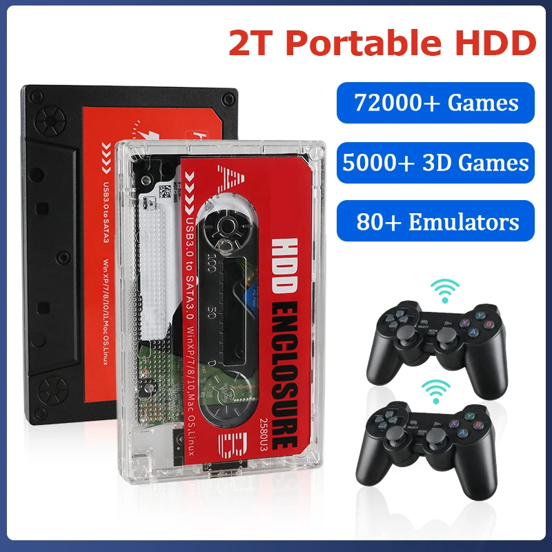 HDD 2 5 Внешний игровой жесткий диск 72000 + игра 80 Коллекция игр для ПК/ноутбука/супер