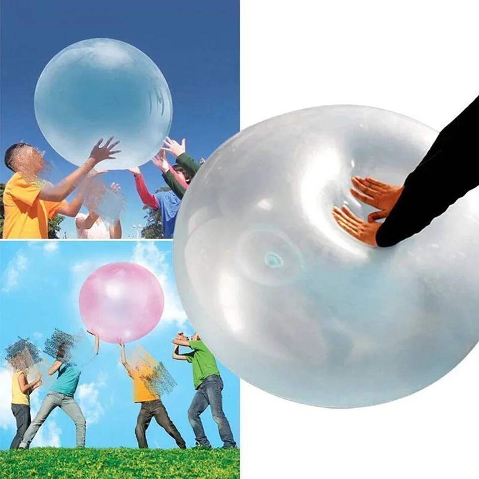 

HOT! 60/80Cm Children Outdoor Soft Air Water Filled Bubble Ball Blow Up Balloon Toy Fun Party Game Gifts