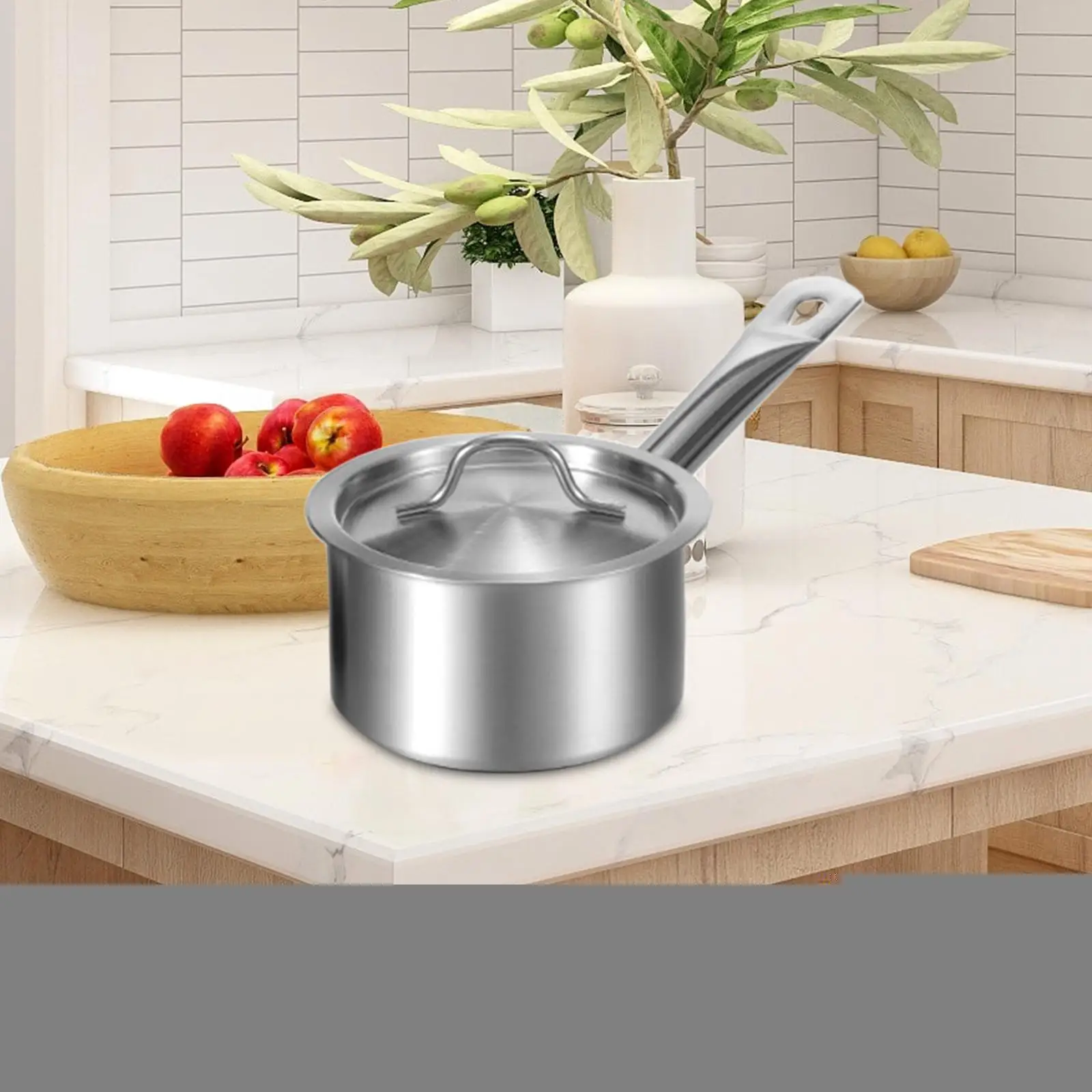 Индукционная кастрюля с крышкой из нержавеющей стали для супа и макарон