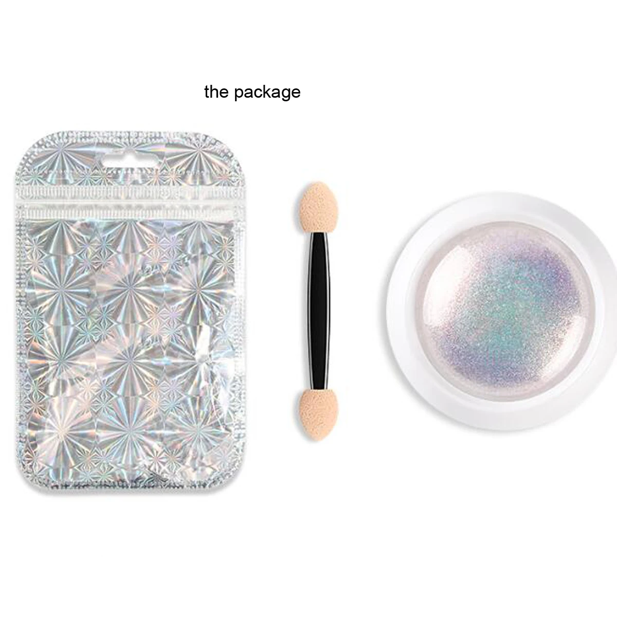 1 банка Aurora пудра для ногтей с зеркальным эффектом хромированный дизайн Радуга AB