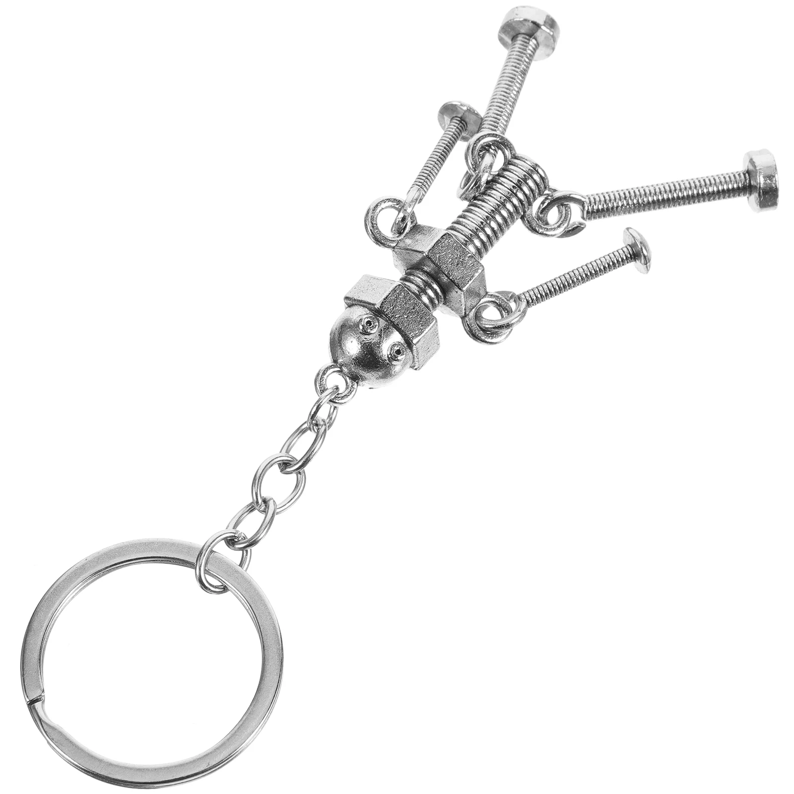 

Punk Style Robot Keychain Small Hanging Keychain Metal Novelty Keychain Hanging Key Ring Pendant