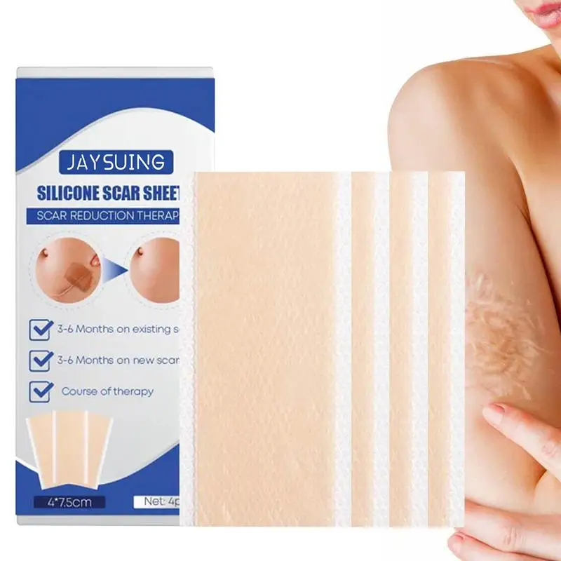 

4 шт., силиконовые шрамы для удаления рубцов
