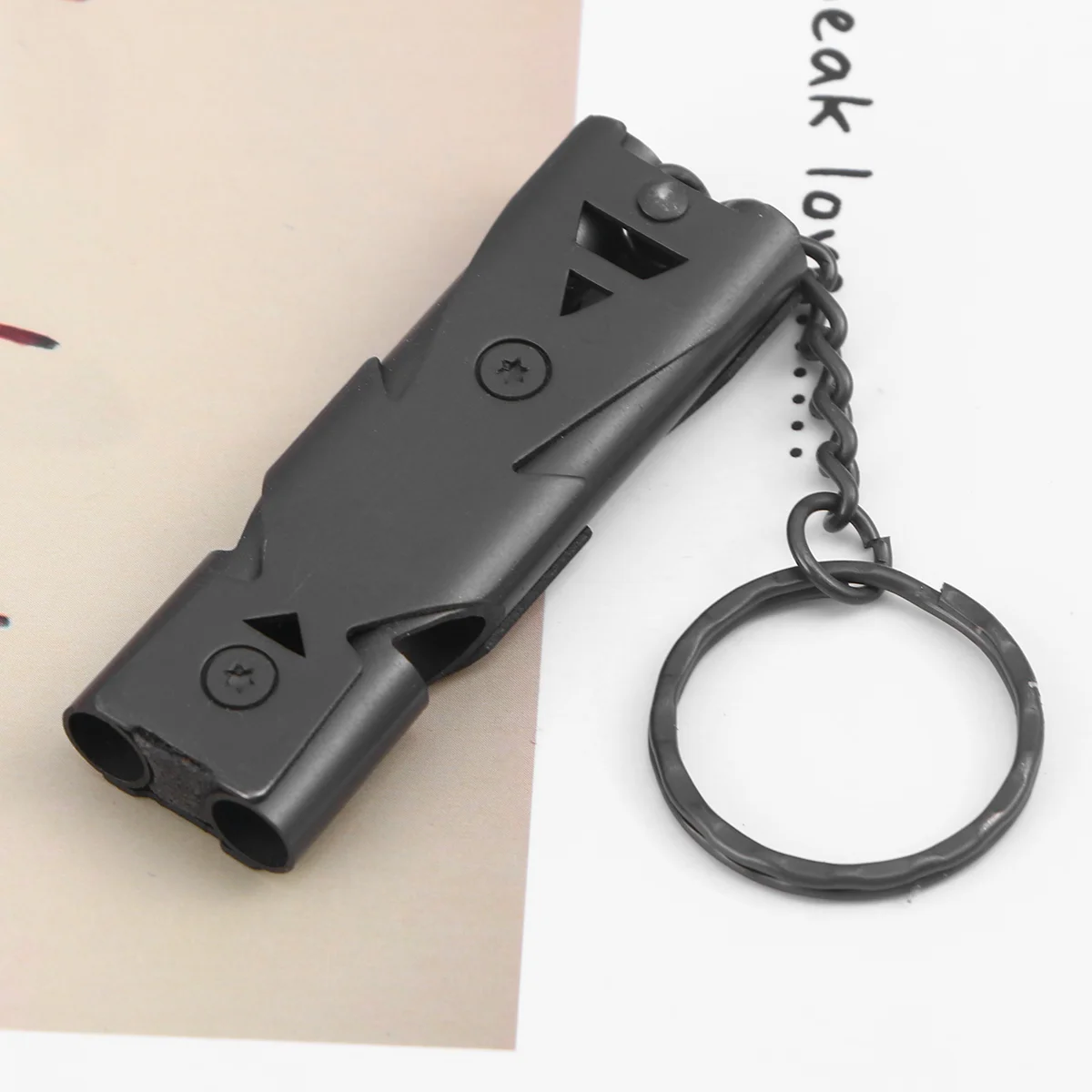 1 шт. аварийные свистки с высоким шагом двойные трубки свисток спасателя ремешок