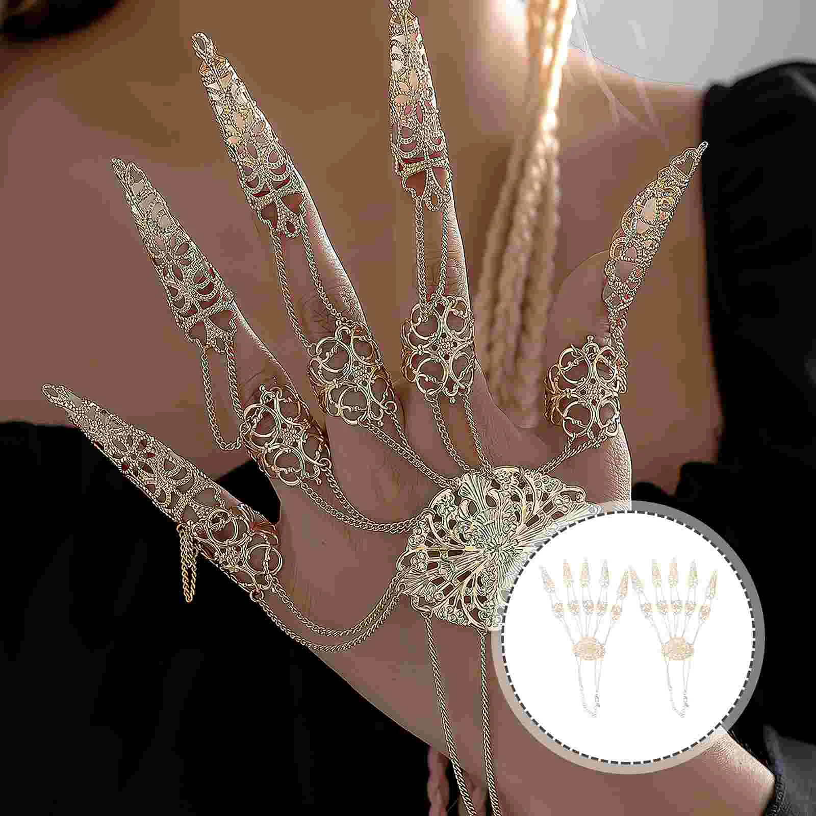 

Аксессуары для костюма, цыганские украшения для рук, конический Египетский браслет, железные браслеты-цепочки, женские браслеты Miss