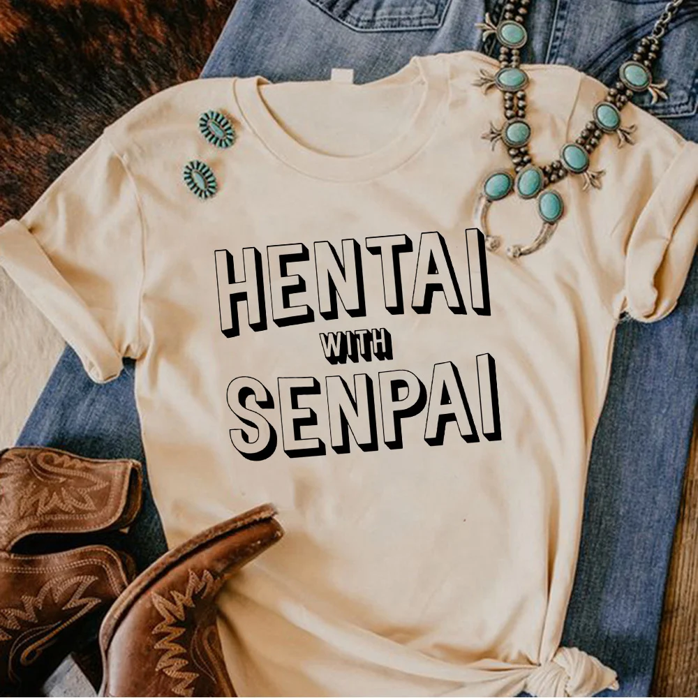 

Senpai t-shirts women Japanese comic manga t shirt female funny anime designer clothes