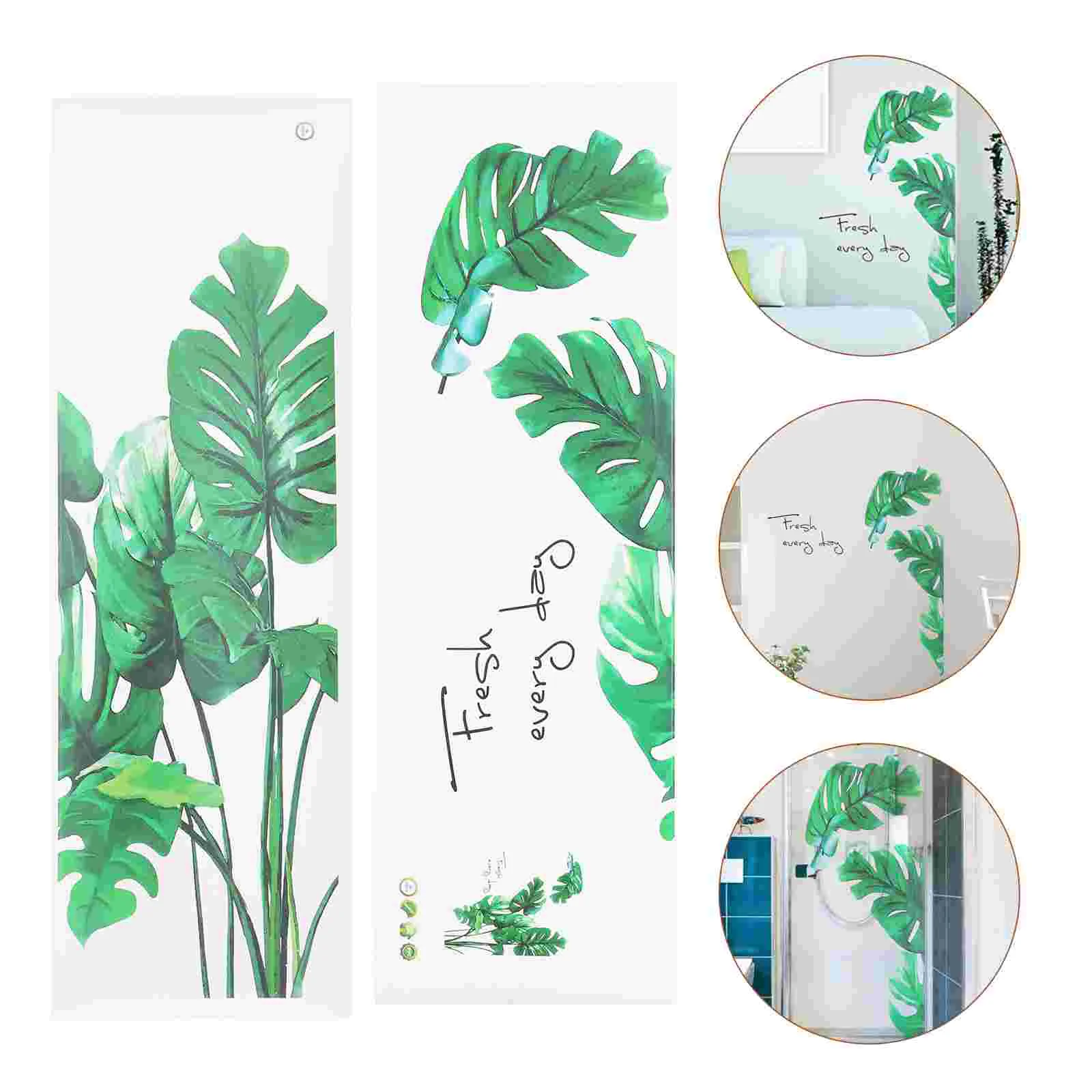 

Green Tropical Leaves Wall Decal Tree Leaf Plants Wall Sticker Murals for Tropical Hawaiian Luau Party Home Decoration