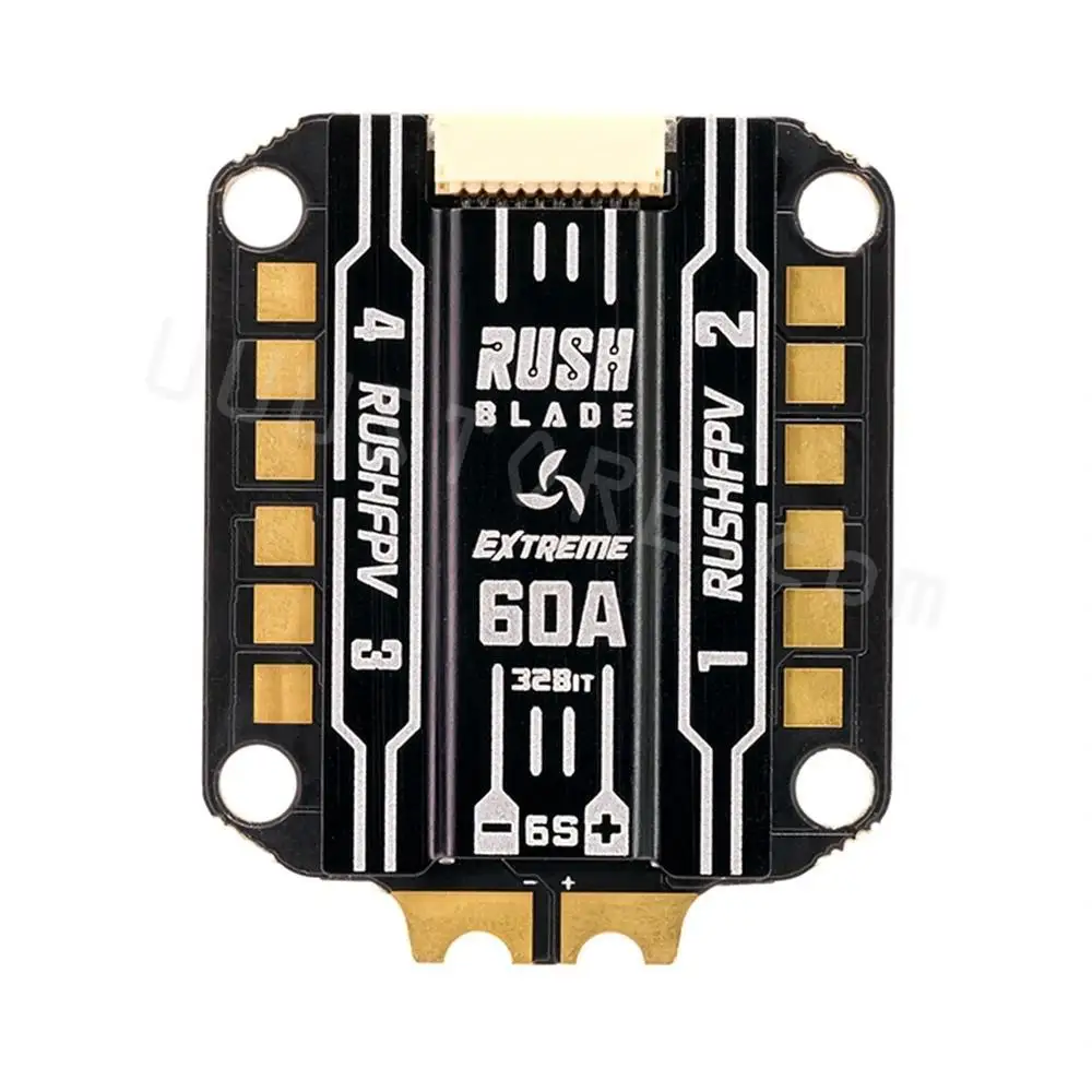 

RUSH Balde 60A 3-6S Extreme128K RUSH_Blade_Extreme 3-6S BLHELI_32 4in1 Brushless ESC for FPV Racing Drone DIY Parts