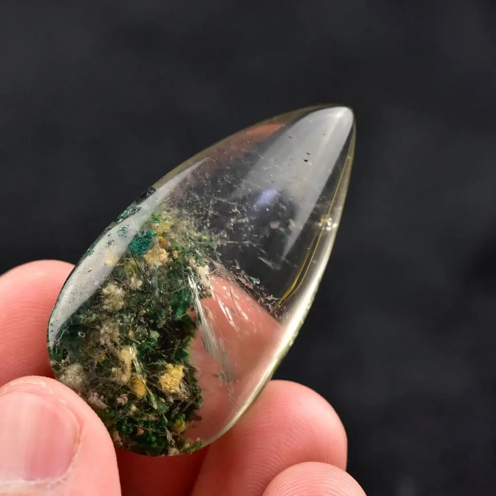 

Natural Ghost Phantom Stone Quartz Crystal Gems Specimen Healing Pendant